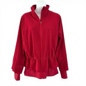 Sweaty Betty Fast Lane Running Jacket size Large vine red NEW WITH TAGS